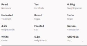 south sea pearl 4.75 carats